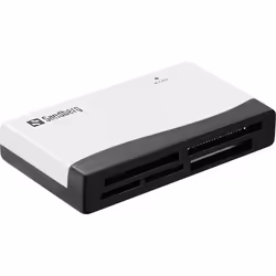 Sandberg Multi Card Reader, CF, MMC, Memory Stick (MS), MicroSD (TransFlash), SD, SDHC, SDXC, xD, Black, White, 480 Mbit/s, R ...