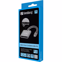 Sandberg USB-C Dock 2xHDMI+USB+PD - Additional view 6