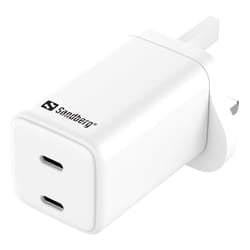 Sandberg AC Charger Dual USB-C PD65W UK