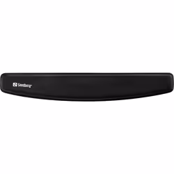 Sandberg Gel wrist rest for keyboard, Gel, Black, 460 mm, 75 mm, 17 mm, 420 g