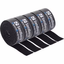 Sandberg Cable Velcro Strap 5-pack, Hook & loop cable tie, Black, 1000 mm, 73 g, 50 mm, 50 mm