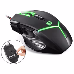 Sandberg Destroyer FlexWeight Mouse, Right-hand, Laser, USB Type-A, 4000 DPI, Black