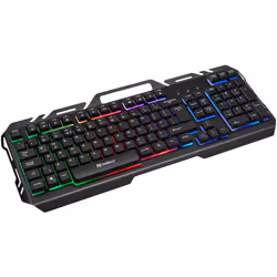 Sandberg IronStorm Keyboard BE, Wired, USB, Membrane, AZERTY, RGB LED, Black