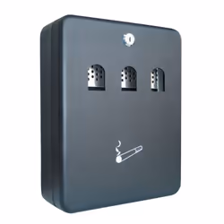 Q-Connect Black 2.7 Litre Cigarette Ash Bin Wall Mountable Lockable