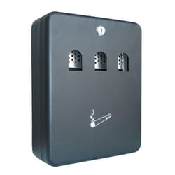 Q-Connect Black 2.7 Litre Cigarette Ash Bin Wall Mountable Lockable