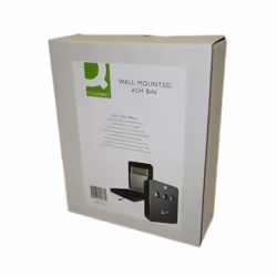 Q-Connect Black 2.7 Litre Cigarette Ash Bin Wall Mountable Lockable