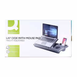 Height Adjustable Laptop Stand with Mousepad and Phone Holder Black - Additional view 4