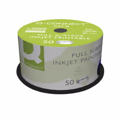 Q-Connect Inkjet Printable CD-R Discs 52x Pack of 50 KF18020 KF18020