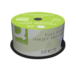 Q-Connect Inkjet Printable CD-R Discs 52x Pack of 50 KF18020 KF18020