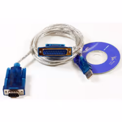 Microconnect USBADB25, Transparent, 1.8 m, USB, DB9, Male, Male