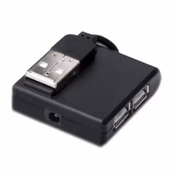 Microconnect MC-USB2.0HUB4P, USB 2.0, USB 2.0, 400 Mbit/s, Black, 20 g, 157 mm