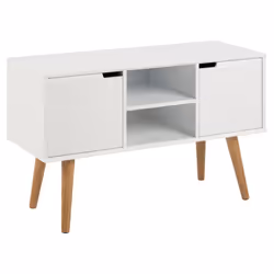 Actona Mitra, 2 door(s), 1 shelves, White, Medium Density Fiberboard (MDF), White, Medium Density Fibreboard (MDF)
