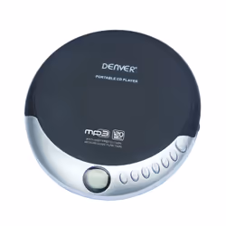 Denver DMP-389, 300 g, Black, Silver, Portable CD player