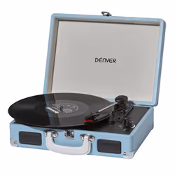 Denver VPL-120BLUE, Blue, 33 1/3,45,78 RPM, Rotary, Straight tonearm, 2 W, 230 V