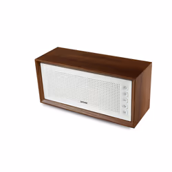 Denver BTS-210WHITE, 10 W, Wired & Wireless, USB Type-A, Stereo portable speaker, Brown, White, Rectangle