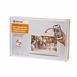 Denver PFF-1021 digital photo frame White 25.6 cm (10.1") Touchscreen Wi-Fi