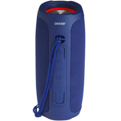 Denver BTV-220 Portable Bluetooth Speaker Cannon, LED Lights, Rechargeable, USB & Micro SD, AUX In, Handsfree Speaker Phone - Blue