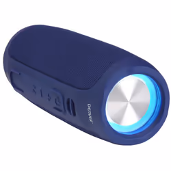 Denver BTV-220 Portable Bluetooth Speaker Cannon, LED Lights, Rechargeable, USB & Micro SD, AUX In, Handsfree Speaker Phone - Blue