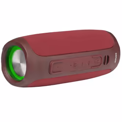 Denver BTV-220 Portable Bluetooth Speaker Cannon, LED Lights, Rechargeable, USB & Micro SD, AUX In, Handsfree Speaker Phone - Bordeaux