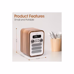 DAB-48 Bluetooth DAB/DAB+ Digital Radio with Large Remote Control - White