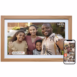 Denver PFF-2162LW digital photo frame Light brown 54.6 cm (21.5") Touchscreen Wi-Fi