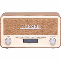Denver DAB-18 Vintage Stereo DAB/DAB+ & FM Radio - Light Wood