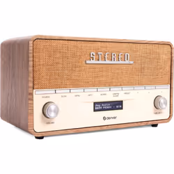 Denver DAB-36 Retro Bluetooth DAB+ FM Radio - Light Wood