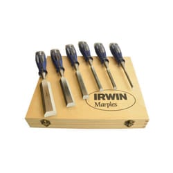 Irwin Chisel Set Marples M750 6pc Bevel Edge Split Proof In Case 10503428