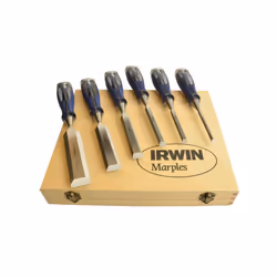 Irwin Chisel Set Marples M750 6pc Bevel Edge Split Proof In Case 10503428