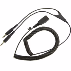 Jabra PC cord - QD to 2x3_5mm, Black