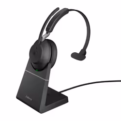 Jabra Evolve2 65 USB-C Black MS Chrg stand Mono, Wireless, Office/Call center, 20 - 20000 Hz, 99.2 g, Headset, Black