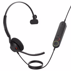 Jabra Engage 40 - (Inline Link) USB-C UC Mono, Wired, Office/Call center, 50 - 20000 Hz, 45 g, Headset, Black