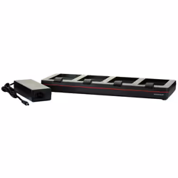 For recharging up to four batteries. Kit includes dock and power supply. Power cord must be ordered separately.