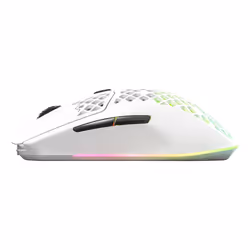 Steelseries Aerox 3 Wireless, Right-hand, Optical, RF Wireless + Bluetooth, 18000 DPI, 1 ms, White