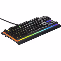 SteelSeries Apex 3 TKL - RGB Gaming Keyboard - Tenkeyless Compact Esports Form Factor - 8-Zone RGB Illumination - IP32 Water &...