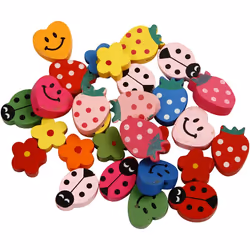 Creativ Company Shaped wooden beads Bead mix Wood Multicolour - Additional view 4
