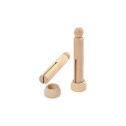 Old-Fashioned Peg Set Birch Wood 9,5 Cm 5 Pieces