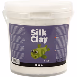 Creativ Company 79125, Children's glitter modelling clay set, Modeling clay, White