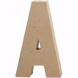 Creativ Company 26600, Decorative letter, Paper pulp, Natural, 118 mm, 25 mm, 205 mm