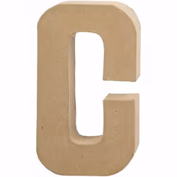 Creativ Company 26602, Decorative letter, Paper pulp, Natural, 115 mm, 25 mm, 205 mm