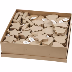 Creativ Company 26702, Christmas tree ornament, Paper, Beige, 174 pc(s), Box, 80 mm