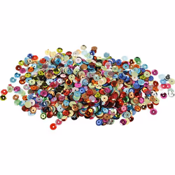 Creativ Company 522301, Sequins, Multicolour, 6 mm, 10 g, Polybag