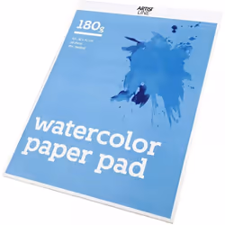 Creativ Company Watercolour Paper Pad, Art paper pad, 180 g/m², 20 sheets