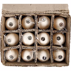 Creativ Company 50515 Christmas ornament Specific christmas ornament Metal, Terracotta White 12 pc(s)
