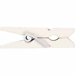 Creativ Company Mini Clothes Peg, Wood, White, Monochromatic, 35 mm, 7 mm, 20 pc(s)