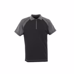 MASCOT 50302-260-9888-S, T-shirt, Adult, Unisex, Anthracite, Black, S, Polo collar