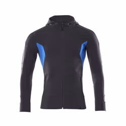 MASCOT 18584-962-01091-XS ONE, Hoody, Man, XS, 01091 - Dark Navy/Azure Blue, 88 cm, Cotton, Polyester