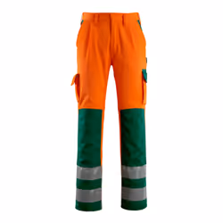 MASCOT 07179-860-1403, Pants, Any gender, Green, Orange, Cotton, Polyester, 290 g/m², 35%