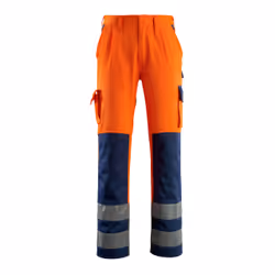 MASCOT 07179-860-141, Pants, Any gender, Orange, Blue, Cotton, Polyester, 290 g/m², 35%