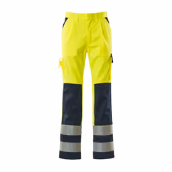 MASCOT 07179-470-171, Pants, Any gender, Navy, Yellow, Cotton, Polyester, 310 g/m², 35%